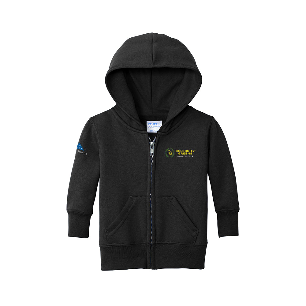 Celebrity Greens - Port & Company Infant Core Fleece Full-Zip Hooded Sweatshirt