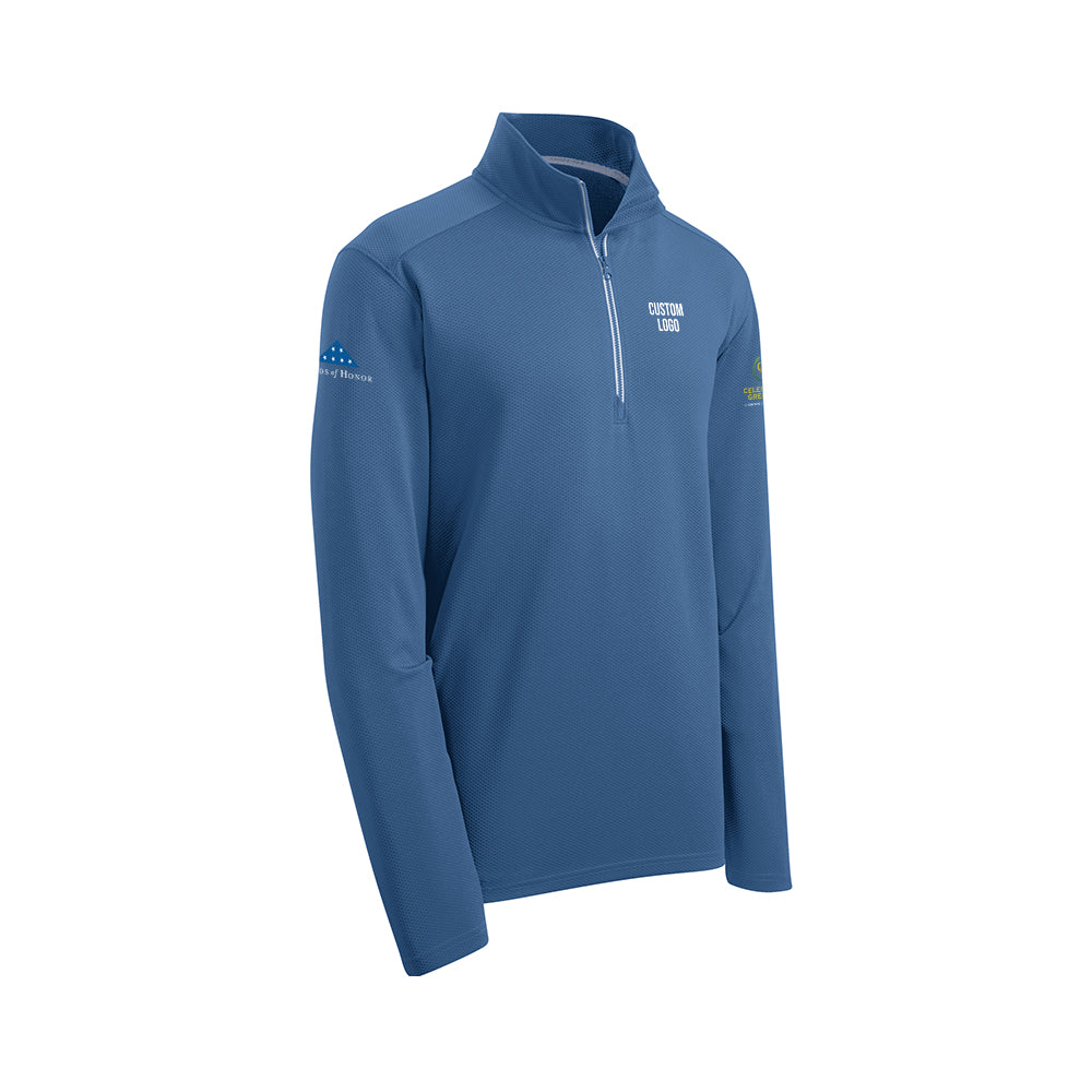 Custom Logo - Sport-Wick Textured 1/4-Zip Pullover