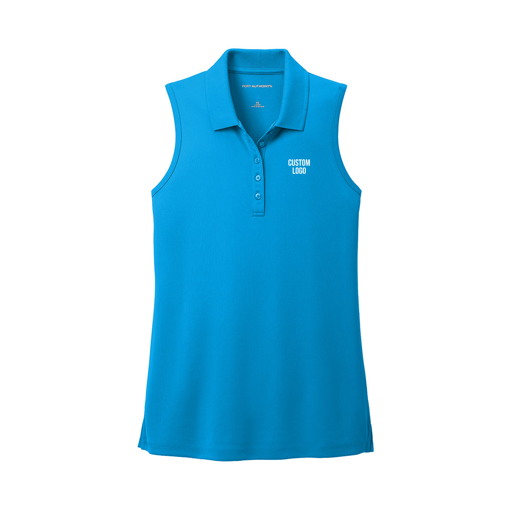 Custom Logo - Ladies Dry Zone Uv Micro-Mesh Sleeveless Polo