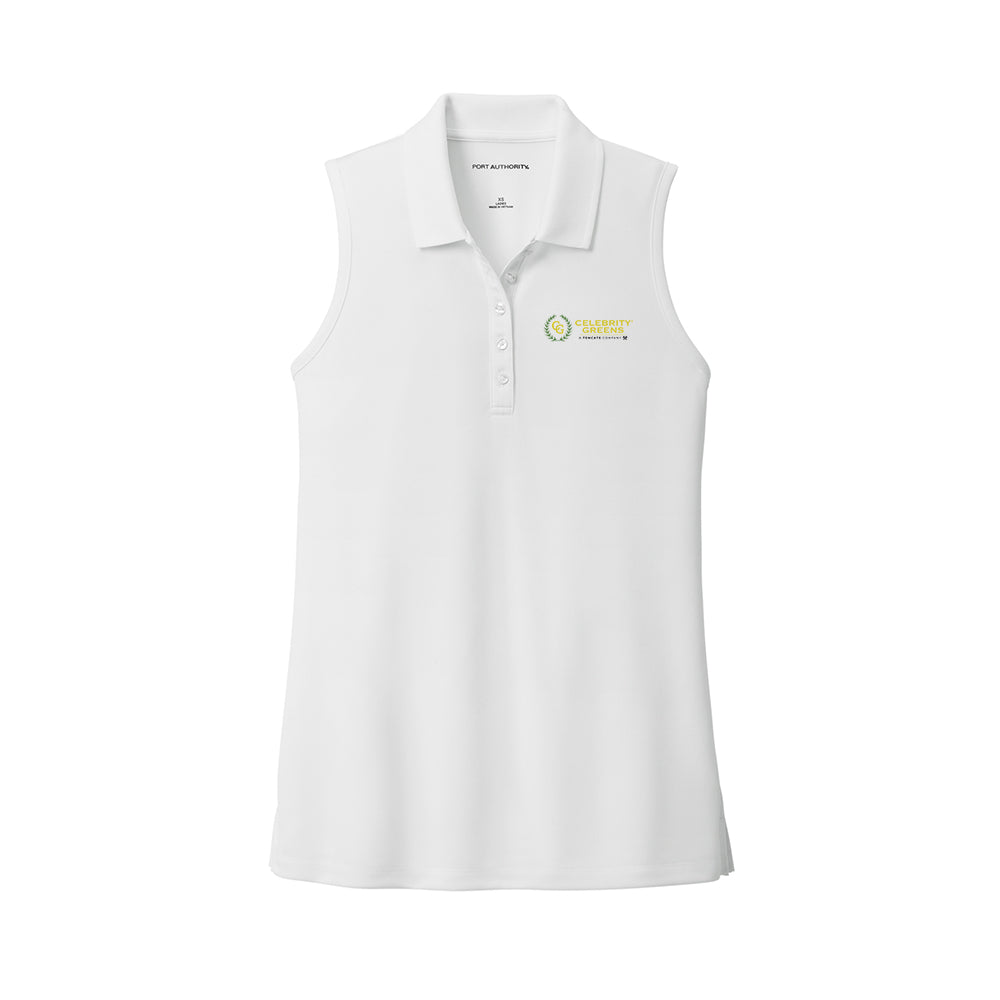 Celebrity Greens - Ladies Dry Zone Uv Micro-Mesh Sleeveless Polo