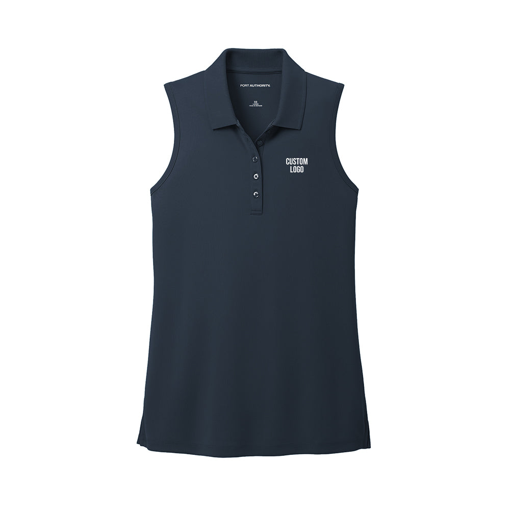 Custom Logo - Ladies Dry Zone Uv Micro-Mesh Sleeveless Polo