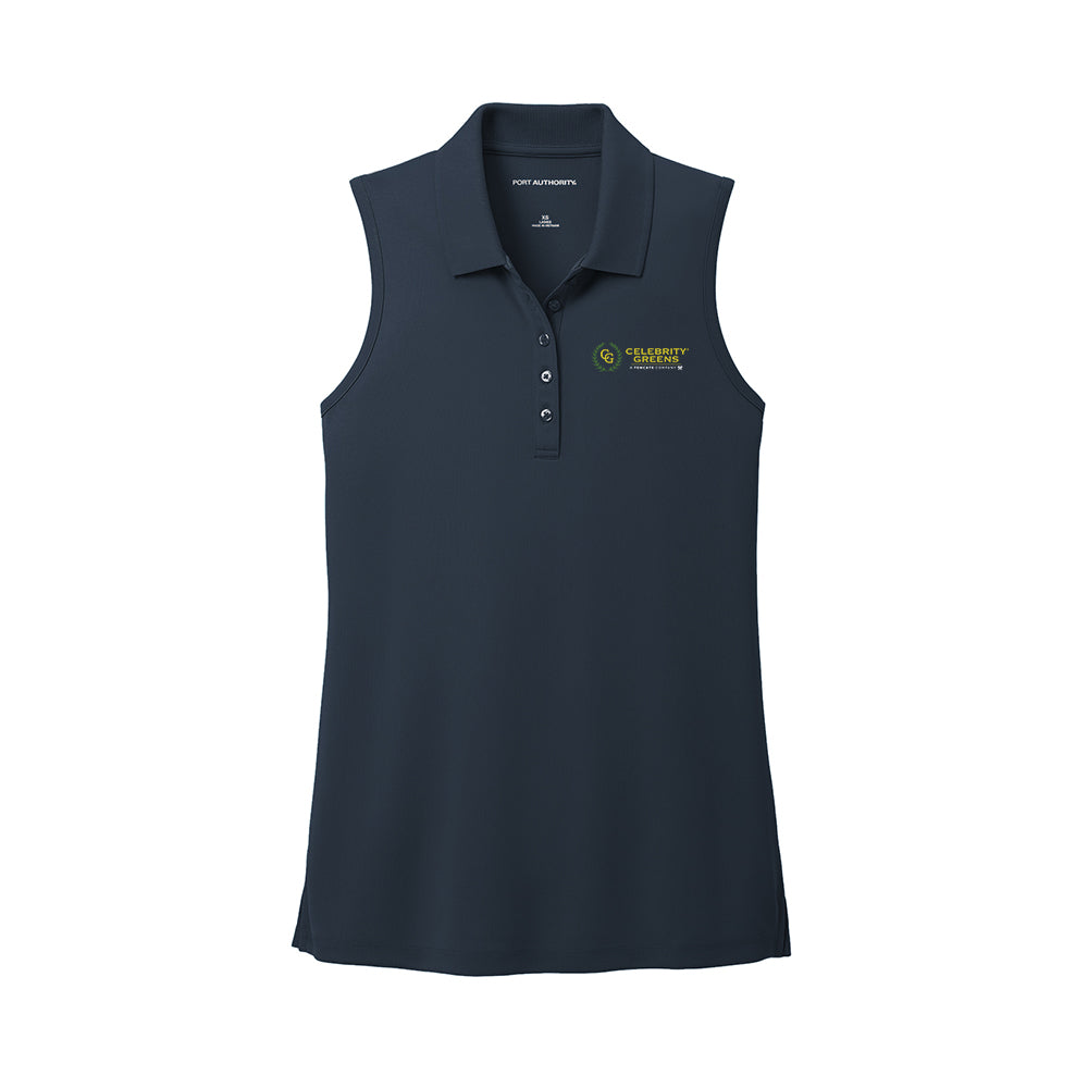 Celebrity Greens - Ladies Dry Zone Uv Micro-Mesh Sleeveless Polo