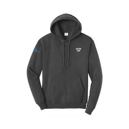 Custom Logo - Proud Partner - Core Fleece Pullover Hooded Sweatshirt (12 Piece Minimum)