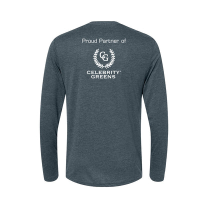 Custom Logo - Proud Partner - Triblend Long Sleeve Crew (12 Piece Minimum)