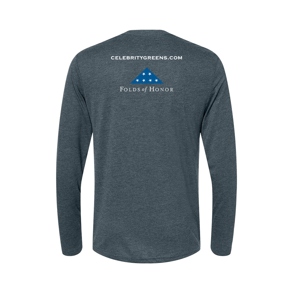 Custom Logo - Celebritygreens.com - Triblend Long Sleeve Crew (12 Piece Minimum)