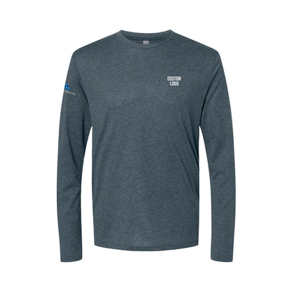 Custom Logo - Proud Partner - Triblend Long Sleeve Crew (12 Piece Minimum)