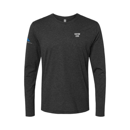 Custom Logo - Proud Partner - Triblend Long Sleeve Crew (12 Piece Minimum)