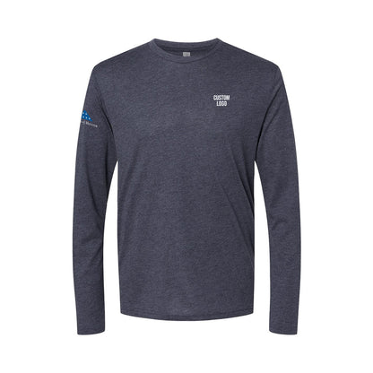 Custom Logo - Proud Partner - Triblend Long Sleeve Crew (12 Piece Minimum)